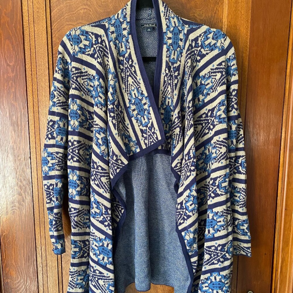 Lucky brand print cardigan